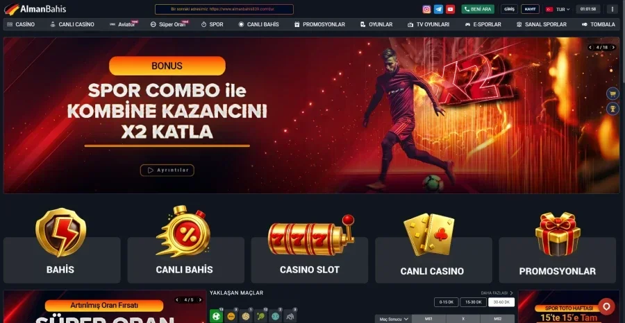 Alman Bahis arayüz görüntüsü