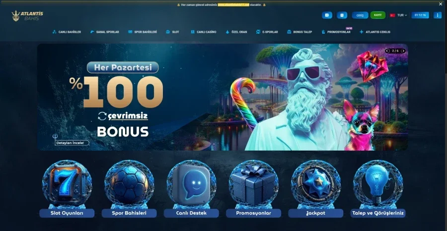 Atlantis Bahis arayüz görüntüsü