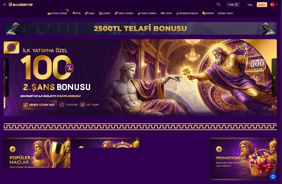 Bahisdeyiz arayüz görüntüsü