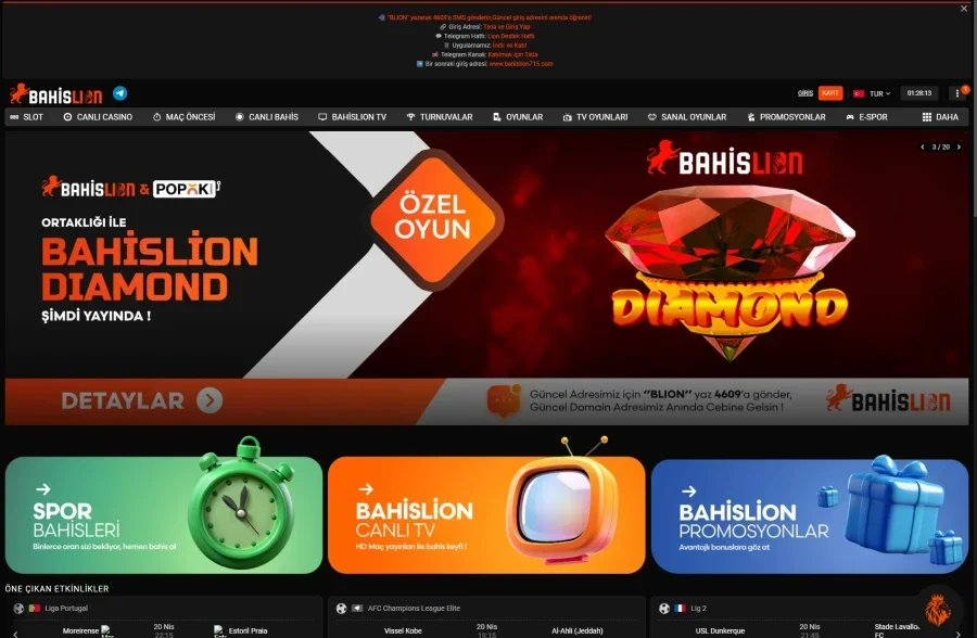 Bahislion arayüz görüntüsü