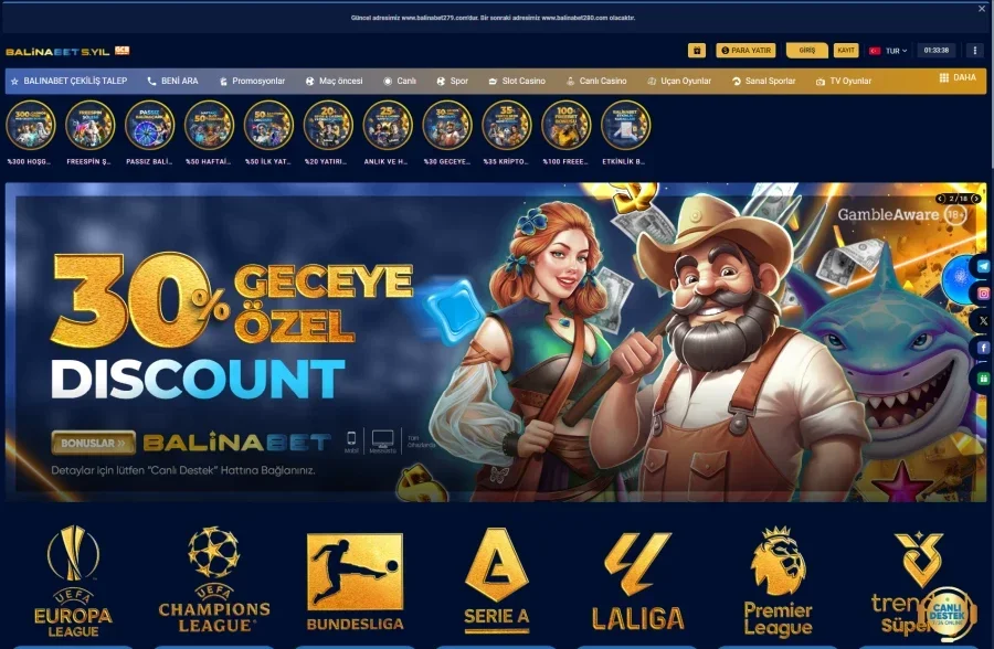 Balinabet arayüz görüntüsü
