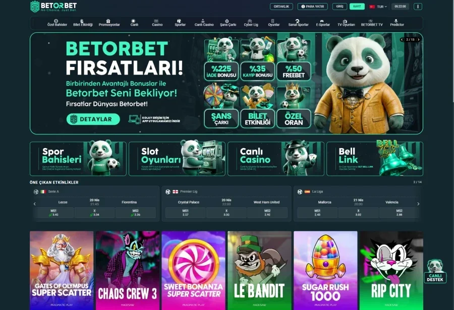 Betorbet arayüz görüntüsü