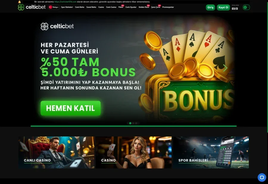 Celticbet arayüz görüntüsü