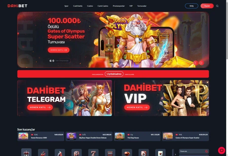 Dahibet arayüz görüntüsü