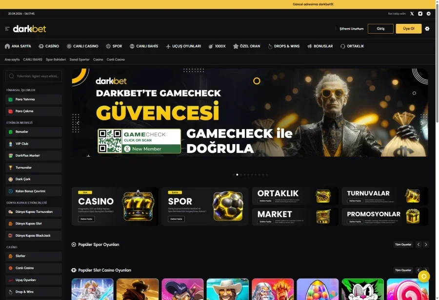 Darkbet arayüz görüntüsü