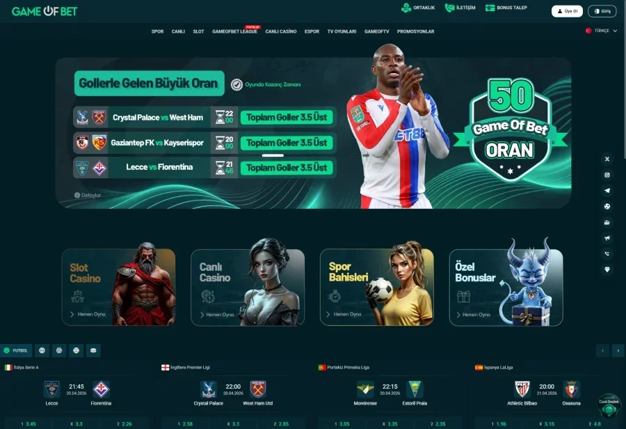 GameOfBet arayüz görüntüsü