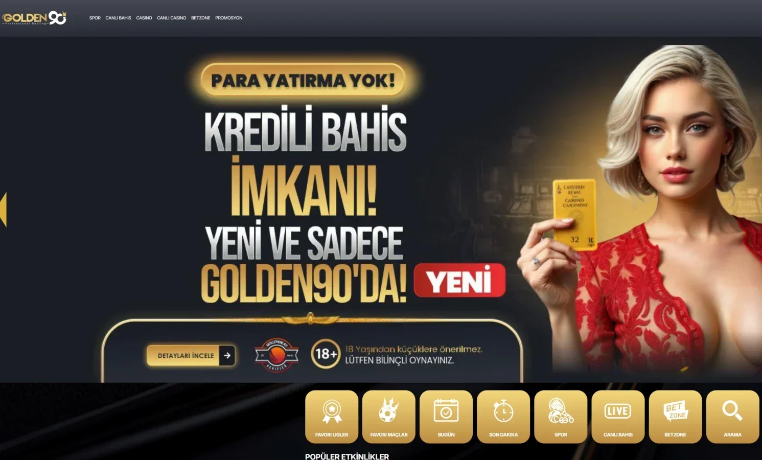 Golden90 arayüz görüntüsü