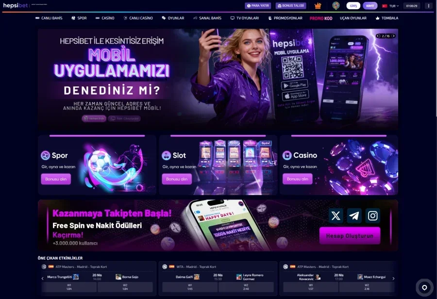 Hepsibet arayüz görüntüsü