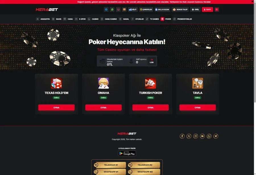 Herabet arayüz görüntüsü