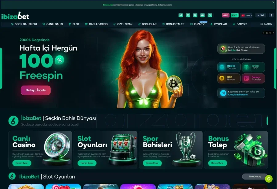 İbizabet arayüz görüntüsü