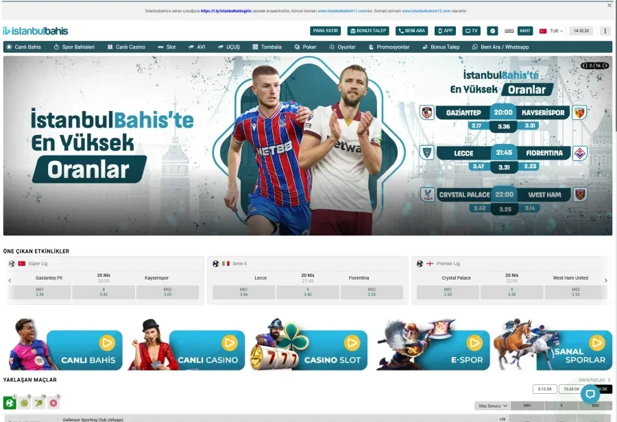 İstanbul Bahis arayüz görüntüsü