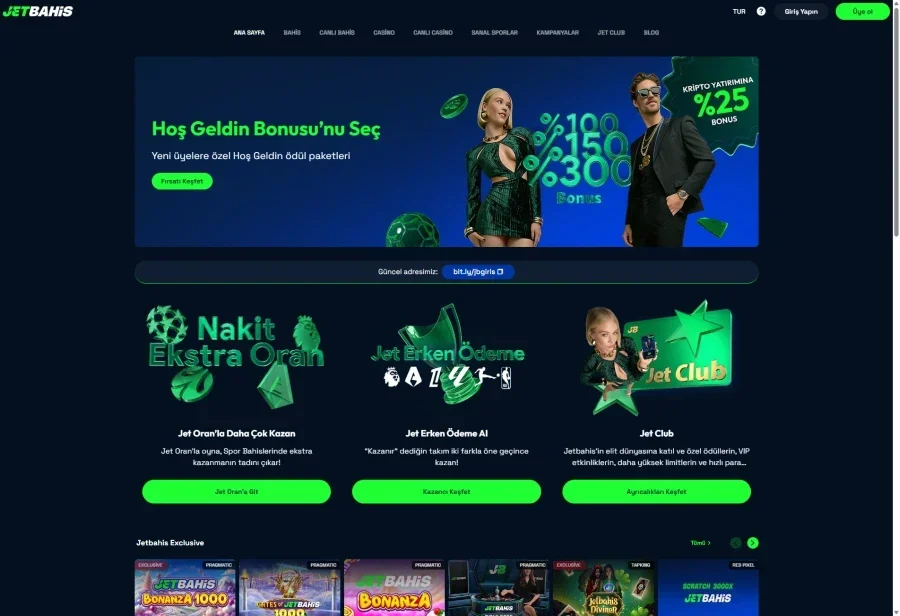 Jetbet arayüz görüntüsü