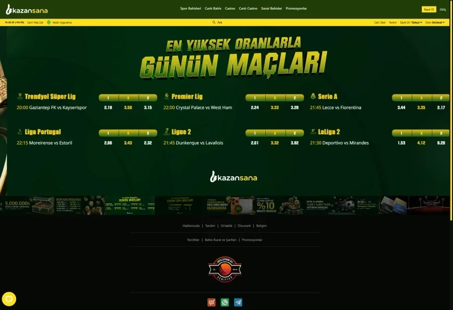 Kazansana arayüz görüntüsü