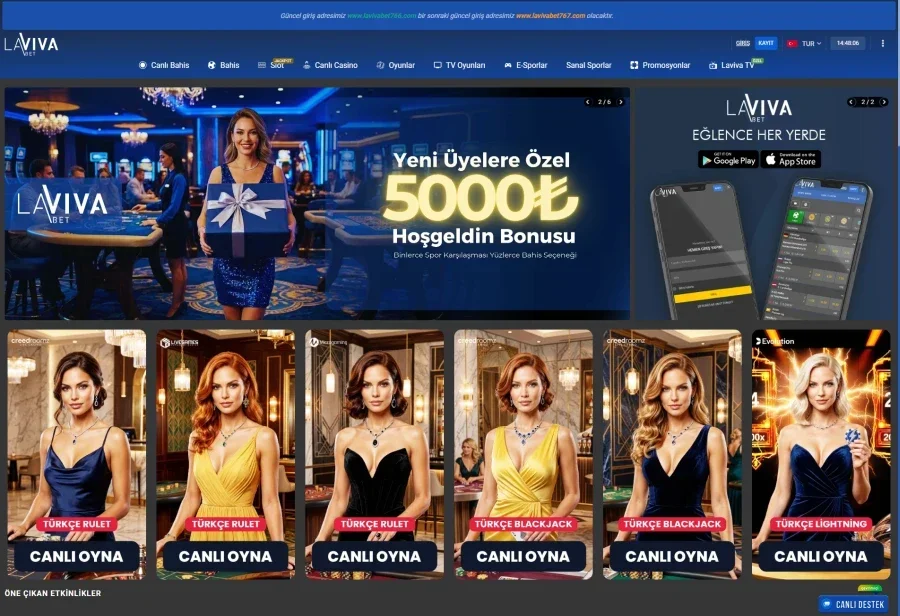 Lavivabet arayüz görüntüsü