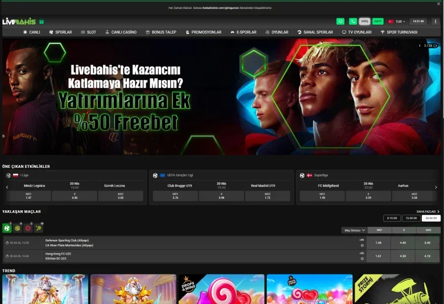 Livebahis arayüz görüntüsü
