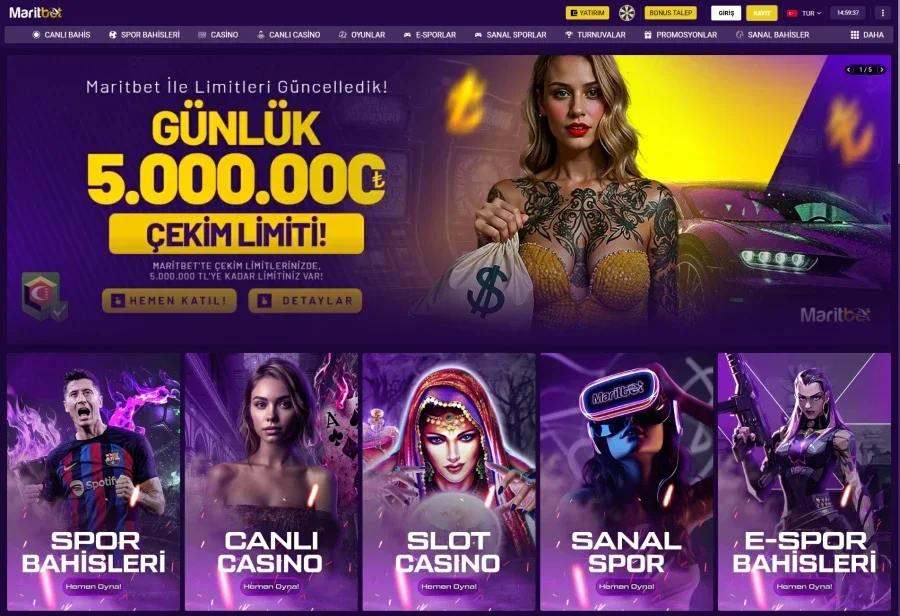 Maritbet arayüz görüntüsü