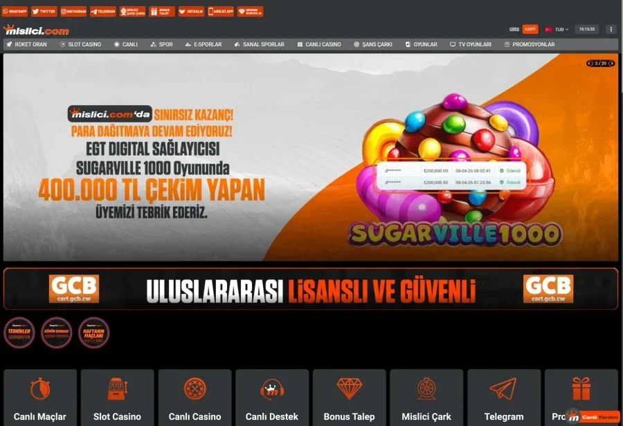 Mislici arayüz görüntüsü
