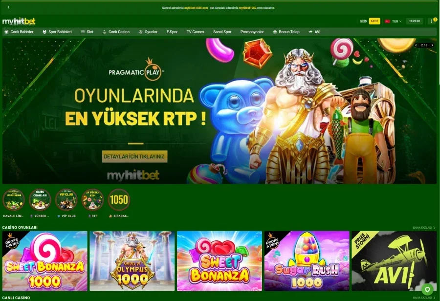 Myhitbet arayüz görüntüsü