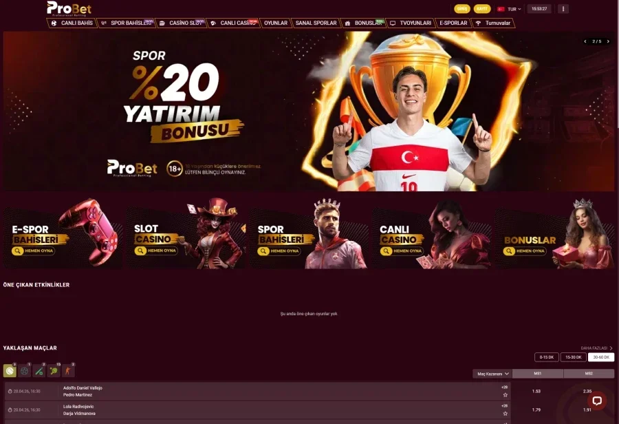 Probet arayüz görüntüsü