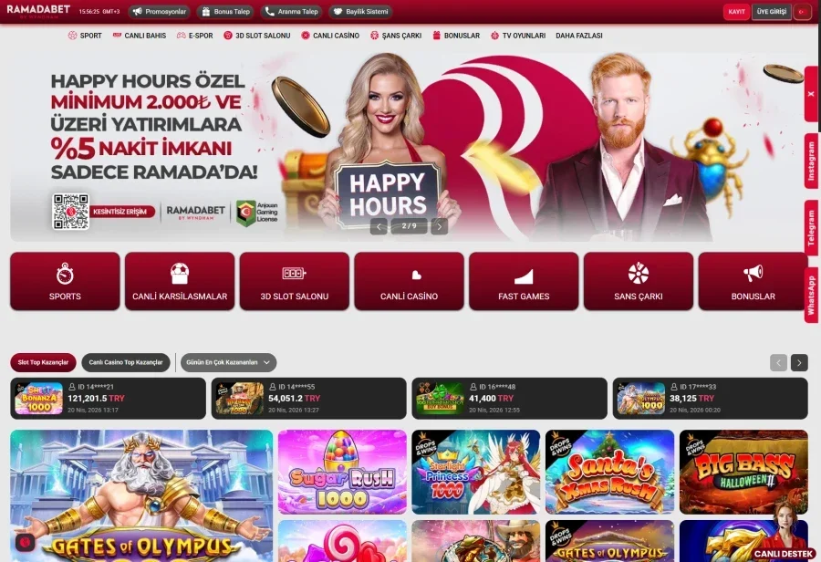 Ramadabet arayüz görüntüsü