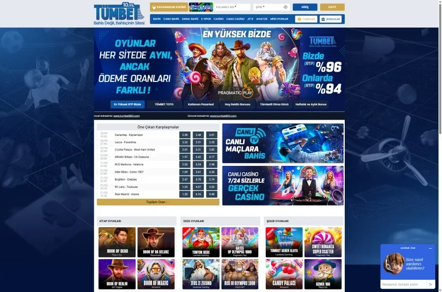 Tümbet arayüz görüntüsü