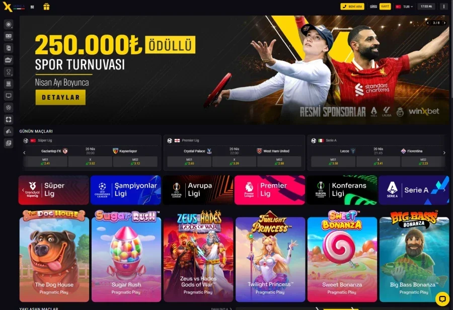 Winxbet arayüz görüntüsü