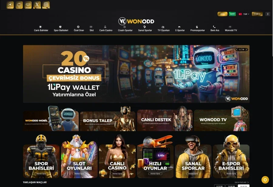 Wonodd arayüz görüntüsü
