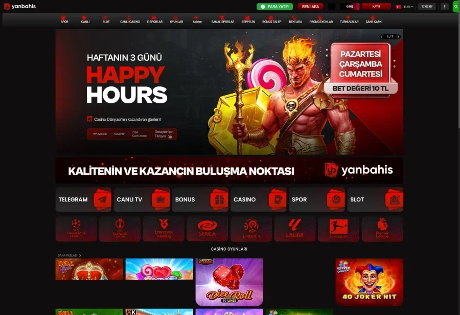 Yanbahis arayüz görüntüsü